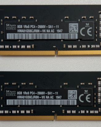 Memoria RAM Apple 2X8GB SODIMM 2666V macmini 2018