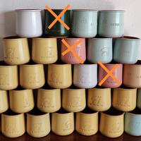 20 vasetti colorati ceramica monoporzione Cermer