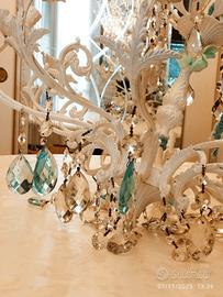 lampadario shabby chic bianco assoluto 