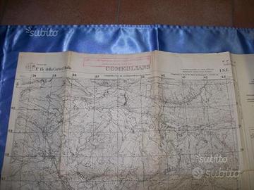 Grande carta topografica comeglians