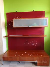 parete attrezzata  con LED 