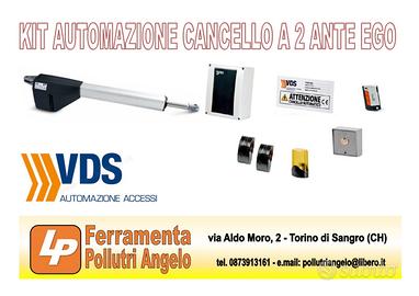 Automazione cancello a 2 ante kit ego vds