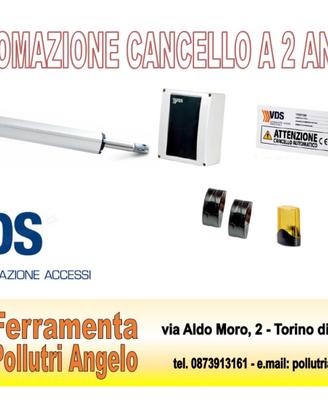 Automazione cancello a 2 ante kit ego vds