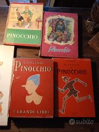 5 libri di pinocchio vintage