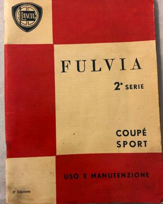 LANCIA FULVIA COUPÉ 1971 LIBRETTO USO E MANUTENZIO