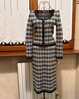 Completo vintage in lana merino - giacca e gonna
