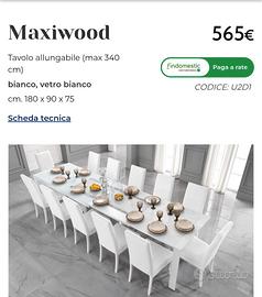 tavolo,sedie,letto,lampada da cucina 