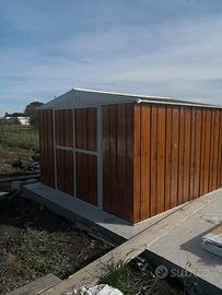 Box acciaio lamiera 327x459cm fin legno