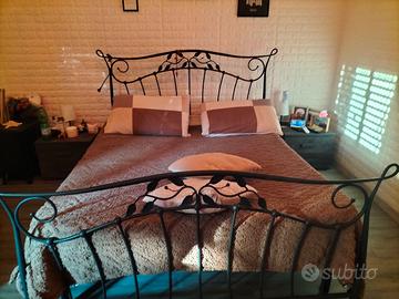 letto matrimoniale in ferro battuto 