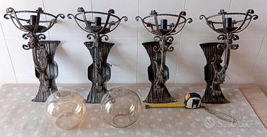 Lampade applique ferro battuto rustiche