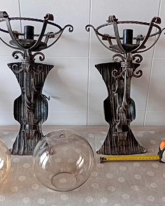 Lampade applique ferro battuto rustiche