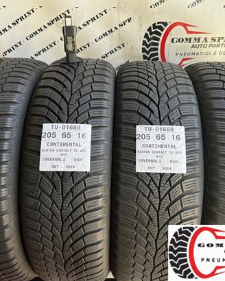 4 PNEUMATICI 205/65 R16 CONTINENTAL INVERNALI