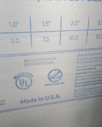 Styrofoam  polistirene originale DuPont US