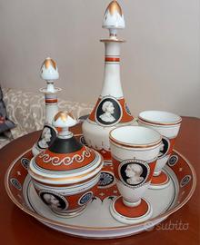 Antico servizio notte opalina Baccarat epoca 1800 