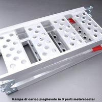 Rampa di carico pieghevole in 3 parti moto/scooter