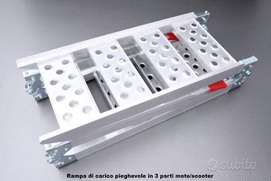 Rampa di carico pieghevole in 3 parti moto/scooter