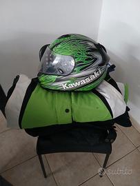 kawasaki giacca pantalone e casco