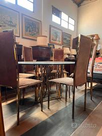 Tavolo Renato Zevi anni ’70 con 6 sedie originali