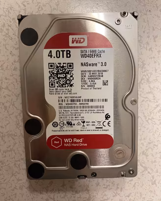 HARD DISK 4 TB WESTERN DIGITAL WD40EFRX USATO