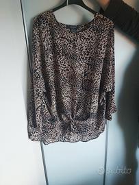 Camicia Primark stampa leopardata taglia 48