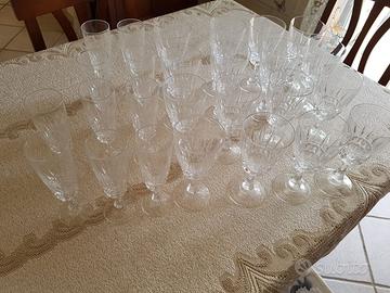 Servizio Calici Cristallo Intagliato Vintage
