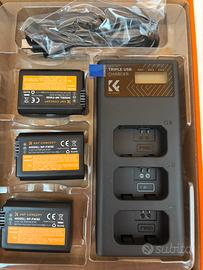 Set batterie NP-FW50 + CARICATORE