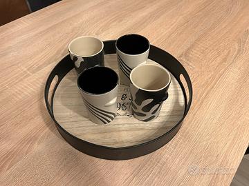 Set 4 tazze con vassoio Maisons du Monde