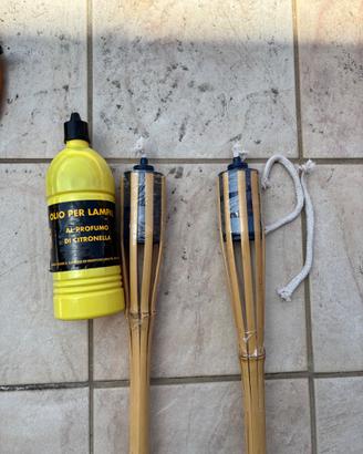 Lampade ad olio per giardino più olio alla citrone