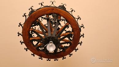 Lampadario in ferro battuto