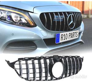 GRIGLIA MERCEDES W205 14-18 LOOK AMG GT CROMATO NE