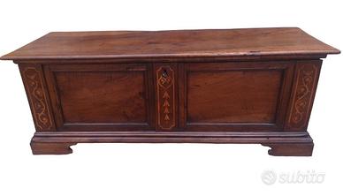 Cassapanca Emiliana intarsiata XVIII sec. Rolo
