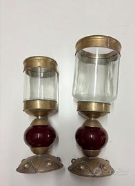 Coppia Candelabri Portacandela Vintage