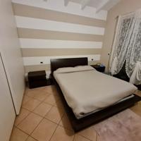 Letto contenitore con comodini in legno wenghè