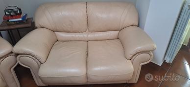 Set divano pelle 3 + 2 posti 