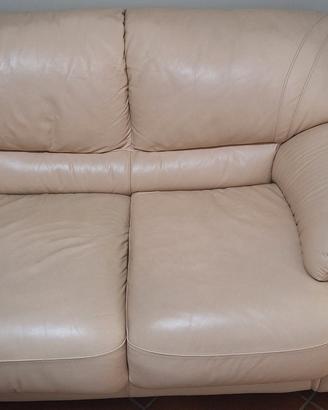 Set divano pelle 3 + 2 posti 