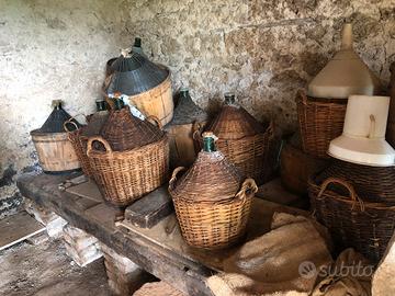 11V - Damigiane impagliate vintage