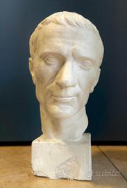 Busto in gesso Giulio Cesare, scultura accademica