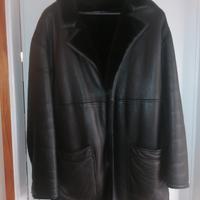 cappotto vera pelle nero uomo