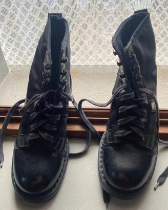 Boots  neri pelle e tessuto tecnico , n 37,