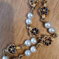 Bracciale oro 18kt perle e smalti