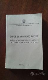 Libro con i Codici di Avviamento Postale del 1967