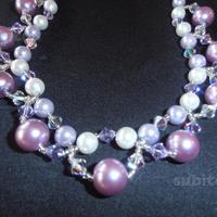 Collana tempestata in cristalli Swarovski/perline