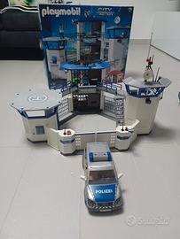 stazione polizia playmobil city ed auto polizia