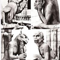 PARIGI 7 CARTOLINE MOSTRI CATTEDRALE DI NOTRE DAME