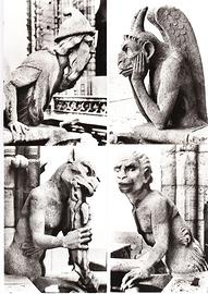 PARIGI 7 CARTOLINE MOSTRI CATTEDRALE DI NOTRE DAME