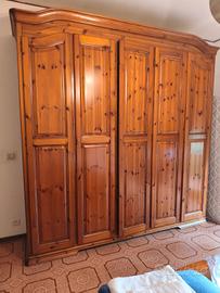ARMADIO 5 ANTE LEGNO MASSELLO 