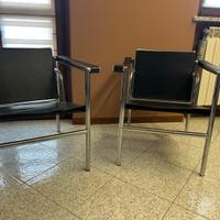 Set di due poltrone design stile Le Corbusier LC1