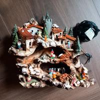 Presepe artigianale in terracotta dipinta