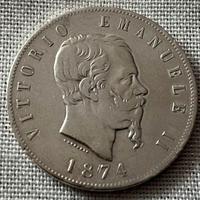 MONETE VITTORIO EMANUELE II 5 LIRE RIPRODUZIONI