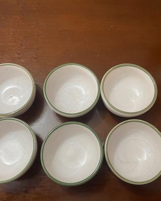 Set 6 Ciotole Ceramica Aperitivo